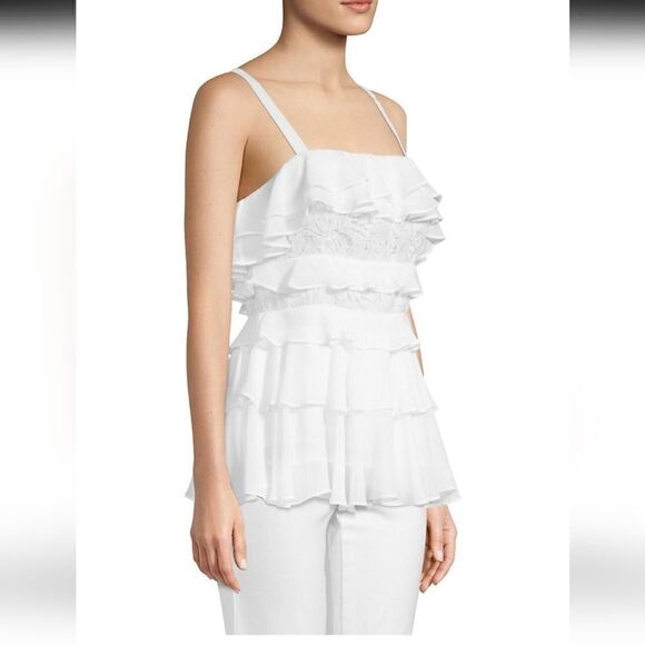 Lilly Pulitzer Olive Top In Resort White Size 8 New - Picture 2 of 11